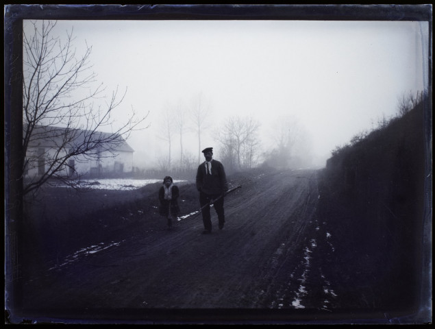 Route de Longueau à Boves - février 1907