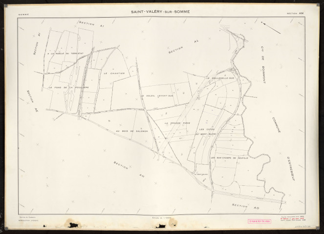 Plan du cadastre rénové - Saint-Valery-Sur-Somme : section AM