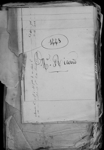 Etude de Me Antoine Ricard à Amiens (étude n°25). Minutes de l'année 1663