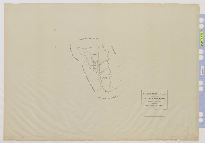 Plan du cadastre rénové - Villecourt : tableau d'assemblage (TA)