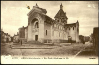 Carte postale intitulée "Lyon. Eglise Saint-Augustin. Rue Denfert-Rochereau". Correspondance de Raymond Paillart à sa femme Clémence