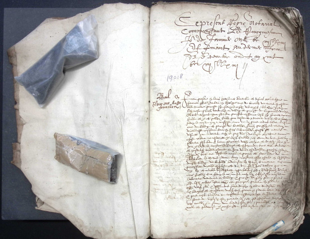 Etude de Me Jean Quignon à Amiens (étude n°22). Minutes de l'année 1594