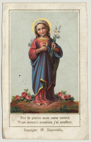 Par le glaive mon coeur ouvert vous montre combien j'ai souffert. Coeur immaculé de Marie