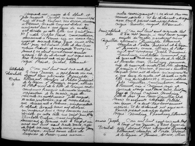 Péronne : décès (registres reconstitués)