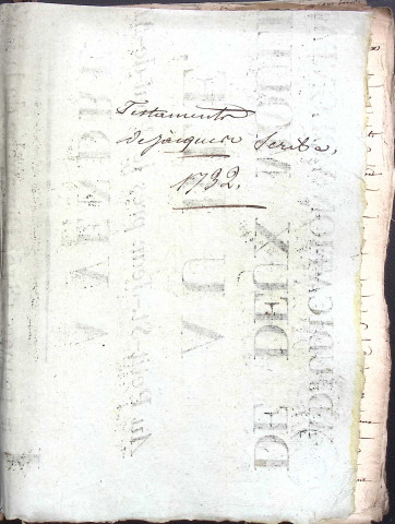 Etude de Me Jacques Scribe à Amiens (étude n°6). Minutes de l'année 1732
