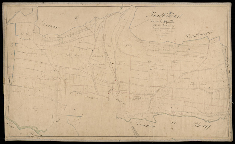 Plan du cadastre napoléonien - Bouttencourt : Bouttencourt, C1