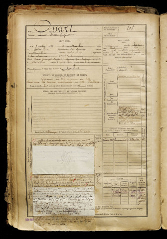 Ossart, Louis Omer Eugène, né le 07 août 1877 à Brévillers (Somme), classe 1897, matricule n° 208, Bureau de recrutement d'Abbeville