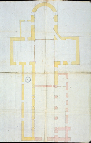 Plans de l'église du village de Bertheaucourt