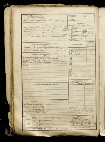 Dumège, Robert Jean Maxime, né le 23 mai 1896 à Hornoy-le-Bourg (Somme), classe 1916, matricule n° 90, Bureau de recrutement d'Amiens