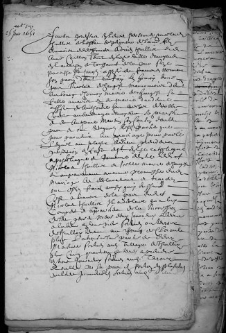 Etude de Me Antoine Limeux à Amiens (étude n°11). Minutes des années 1651-1657