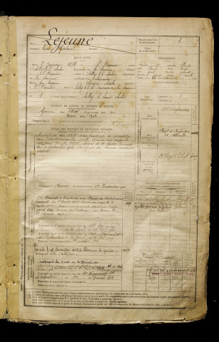 Lejeune, Léon Gabriel, né le 02 janvier 1879 à Saint-Riquier (Somme), classe 1899, matricule n° 1, Bureau de recrutement d'Abbeville