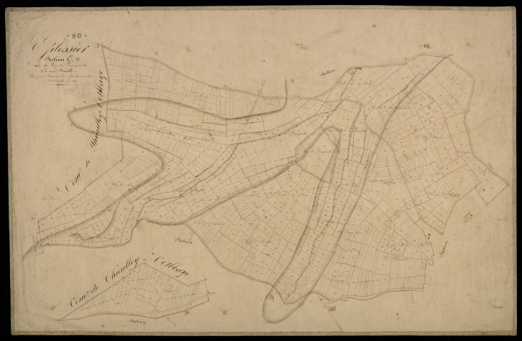 Plan du cadastre napoléonien - Eplessier : Bois de Pesampuits (Le), E