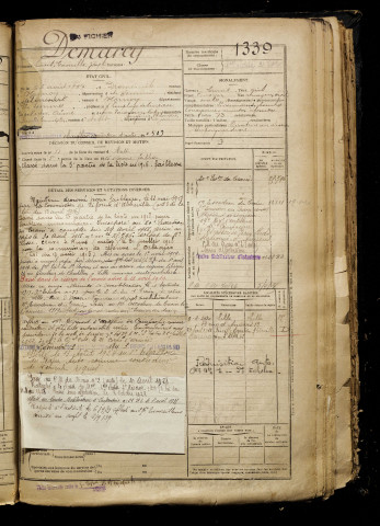 Demarcy, Louis Camille Joseph, né le 25 août 1897 à Dromesnil (Somme), classe 1917, matricule n° 1339, Bureau de recrutement d'Abbeville