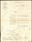 Lettre du Ministre de l'Agriculture annonçant qu'Alphonse Barbet est nommé Chevalier du Mérite Agricole