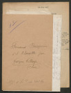 Témoignage de Bourgouin, Fernand et correspondance avec Jacques Péricard