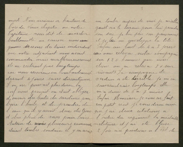 Témoignage de Batteux, Eugène et correspondance avec Jacques Péricard