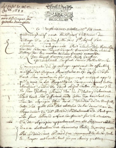 Etude de Me Jean Duval à Amiens (étude n°8). Minutes de l'année 1689