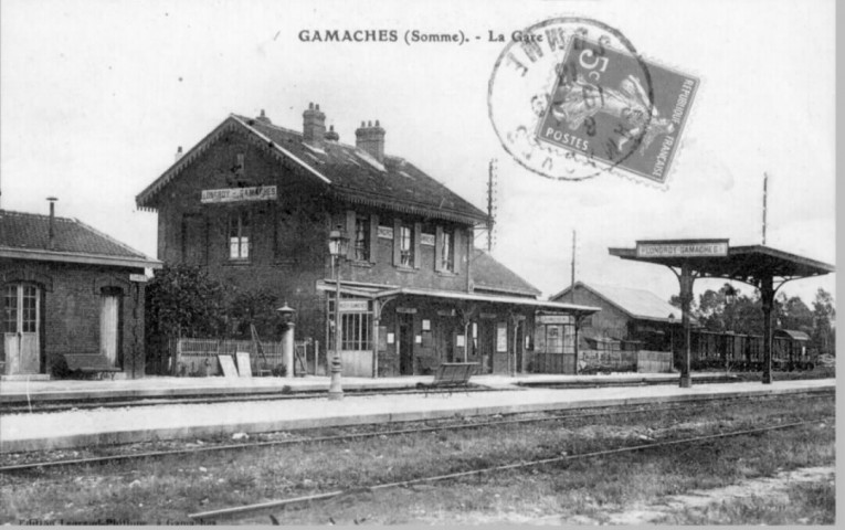 Gammaches (Somme). La Gare