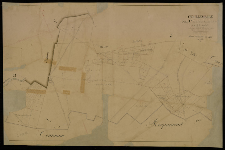 Plan du cadastre napoléonien - Coullemelle : Chemins de Montdidier et de Villers (Les), C2