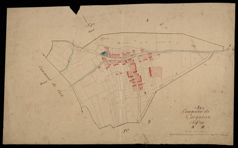 Plan du cadastre napoléonien - Coigneux : Chef-lieu (Le), A et B