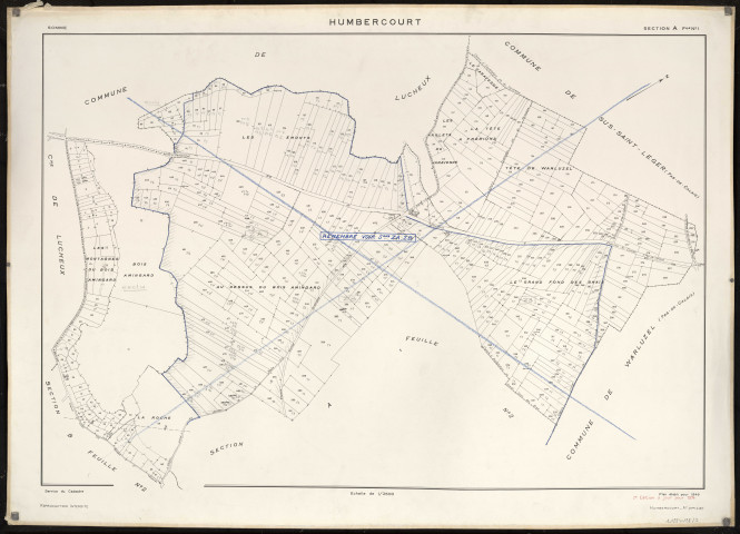 Plan du cadastre rénové - Humbercourt : section A1