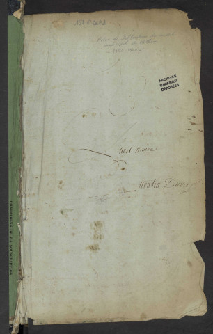 Molliens-Vidame (Molliens-Dreuil). Délibérations du conseil municipal