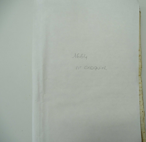 Etude de Me Alexandre Godquin à Ault. Minutes de l'année 1664