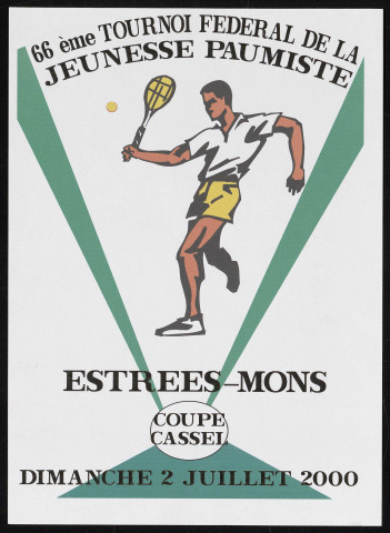 66e tournoi fédéral de la jeunesse paumiste à Estrées-Mons, coupe Cassel, le dimanche 2 juillet 2000