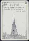 Caubert au mont-Caubert : le clocher de la vieille église en ruines (façade ouest) - (Reproduction interdite sans autorisation - © Claude Piette)