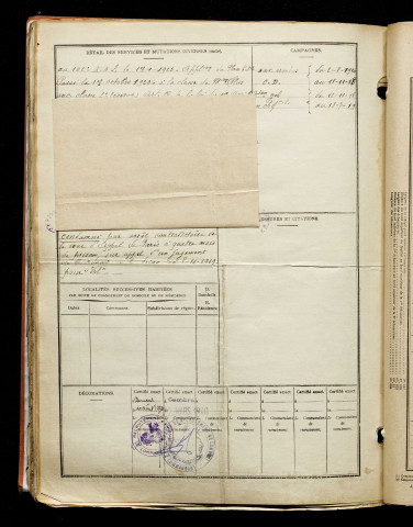 Lesage, Pierre François Joseph, né le 21 septembre 1892 à Ytres (Pas-de-Calais), classe 1912, matricule n° 723, Bureau de recrutement de Péronne