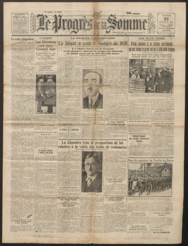 Le Progrès de la Somme, numéro 20193, 21 décembre 1934