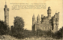 Boulogne-la-Grasse (Oise). Le château vu du parc. Carte adressée à Madame Georgette Soyez à Rollot le 13 mars 1938