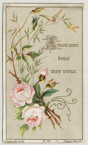 A mon ami tous mes voeux. Une carte de voeux