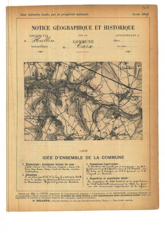 Caix : notice historique et géographique sur la commune