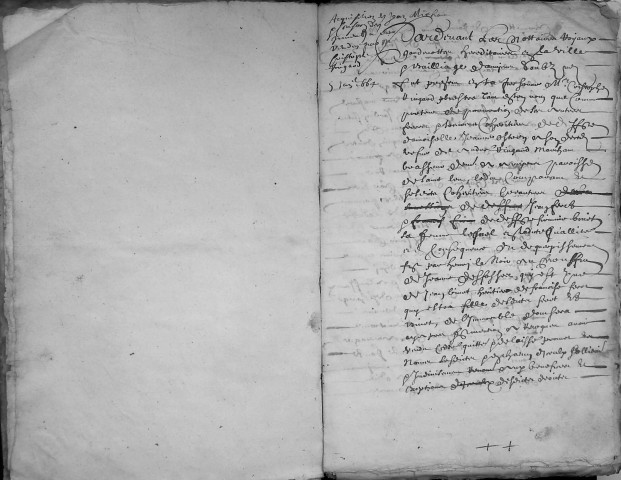 Etude de Me Jean Daiz à Amiens (étude n°22). Minutes de l'année 1664