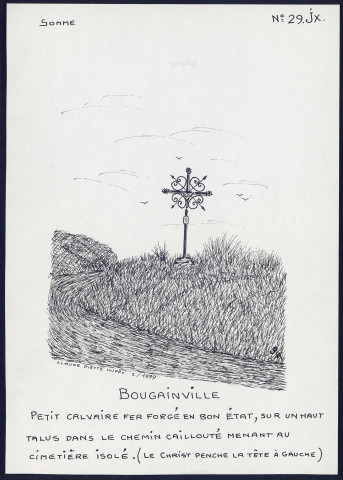 Bougainville : petit calvaire en fer forgé - (Reproduction interdite sans autorisation - © Claude Piette)