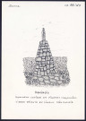 Dominois : monument conique en pierre, vierge priante - (Reproduction interdite sans autorisation - © Claude Piette)