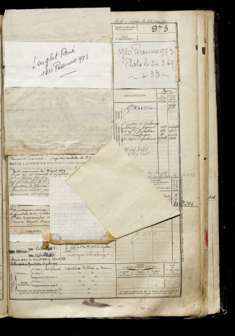 Lenglet, René André, né le 15 août 1890 à Fourmies (Nord), classe 1910, matricule n° 973, Bureau de recrutement de Péronne