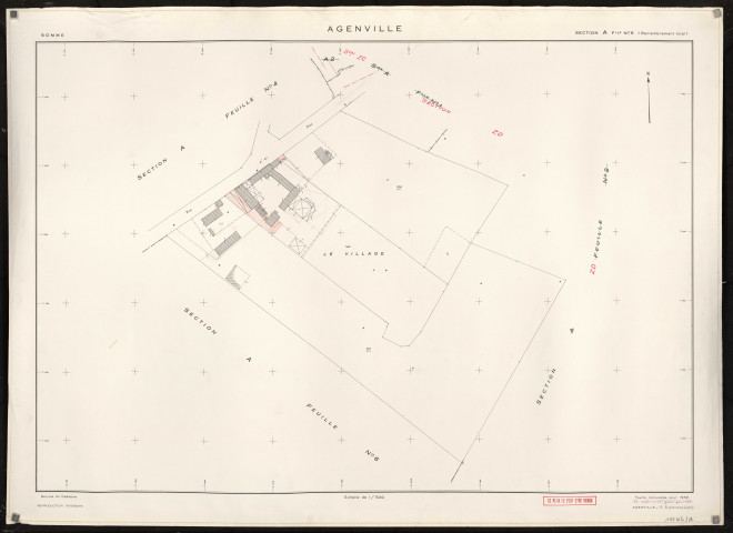 Plan du cadastre rénové - Agenville : section A5