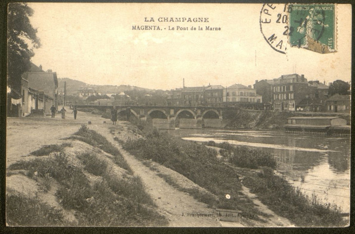 La Champagne - Magenta : le pont de la Marne