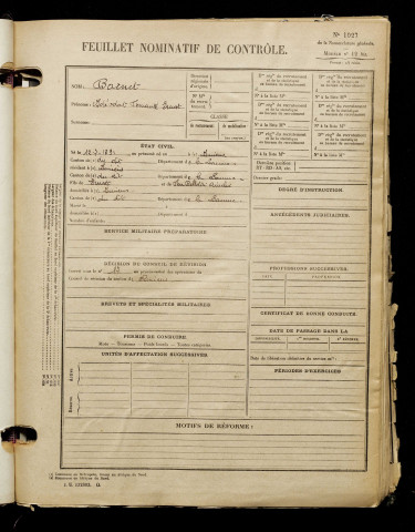 Boinet, Adéodat Fernand Ernest, né le 12 juillet 1891 à Amiens (Somme), classe 1911, matricule n° 884, Bureau de recrutement d'Amiens