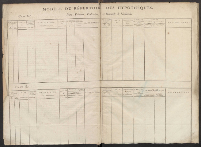 Répertoire des formalités hypothécaires, du 25 pluviôse an 13 au 1er thermidor an 13, volume n° 19 (Conservation des hypothèques de Doullens)