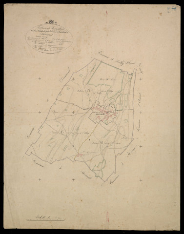 Plan du cadastre napoléonien - Hornoy-le-Bourg (Selincourt) : tableau d'assemblage