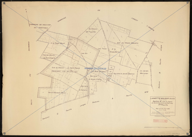 Plan du cadastre rénové - Lamotte-Buleux : section A1