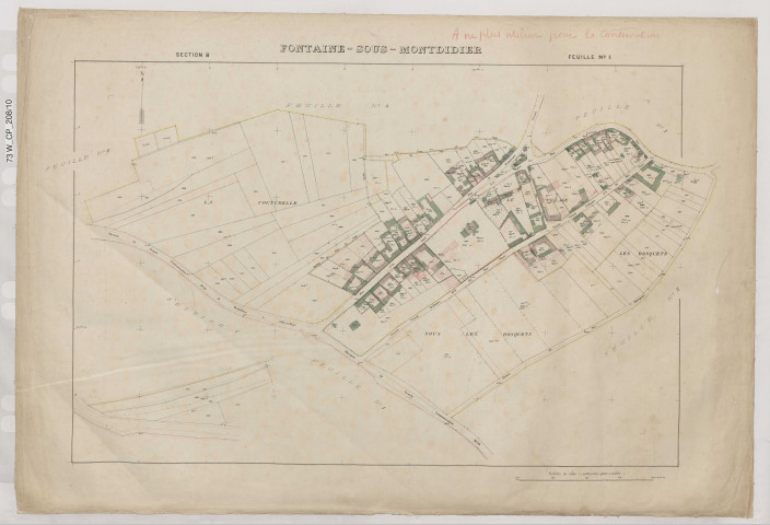 Plan du cadastre rénové - Fontaine-sous-Montdidier : section B3