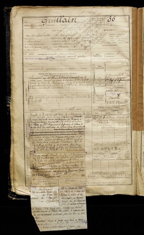 Guillain, Maurice Louis, né le 26 avril 1889 à Doullens (Somme), classe 1909, matricule n° 36, Bureau de recrutement d'Abbeville