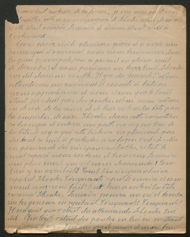 Témoignage de Duquesne, Télésphore (Sergent) et correspondance avec Jacques Péricard