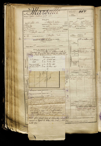 Marseille, Gaston Anthime Joseph, né le 28 juillet 1883 à Ailly-le-Haut-Clocher (Somme), classe 1903, matricule n° 664, Bureau de recrutement d'Abbeville