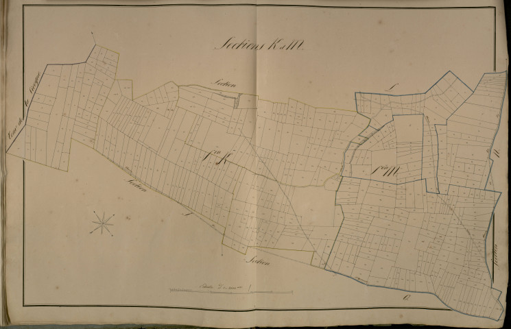 Plan du cadastre napoléonien - Beauquesne (Beauquesnes) : K et M
