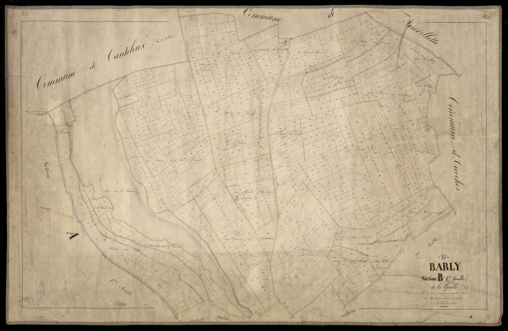 Plan du cadastre napoléonien - Barly : Gache (La), B1